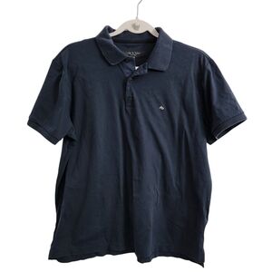 Rag & Bone Polo Shirt Mens XL Blue Short Sleeve‎ Top Collared Top Cotton